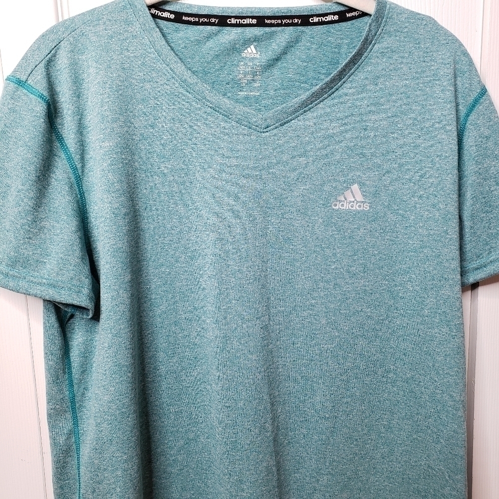 Adidas climate control vneck short sleeve tshirt